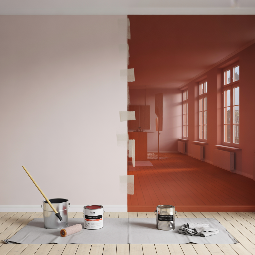 jamfor vattenburen och losningsmedelsburen farg inomhus